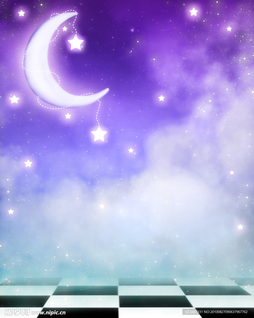 浪漫世界 弯月 星星