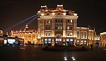 欧式建筑现代灯光