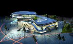 音乐厅鸟瞰psd分层效果图