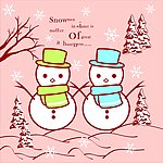 可爱雪人