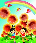 幼儿园贴画 儿童