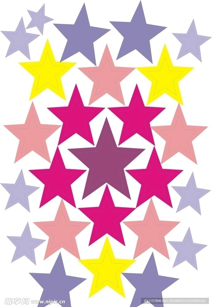 彩色五角星