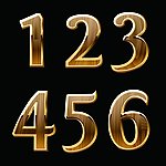 立体字 黄金字