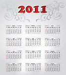 2011年日历