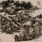 山水画 水 山 树