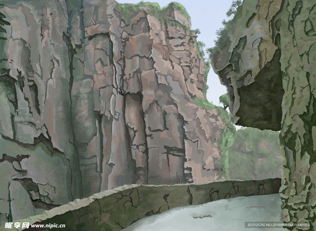 插画 太行山