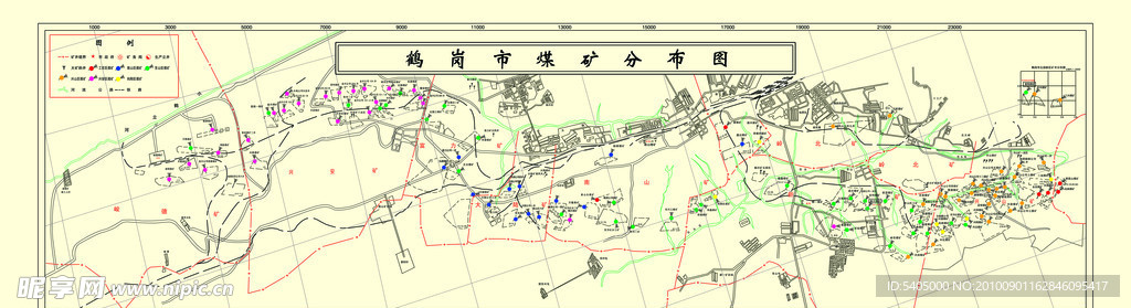 鹤岗市煤矿分布图