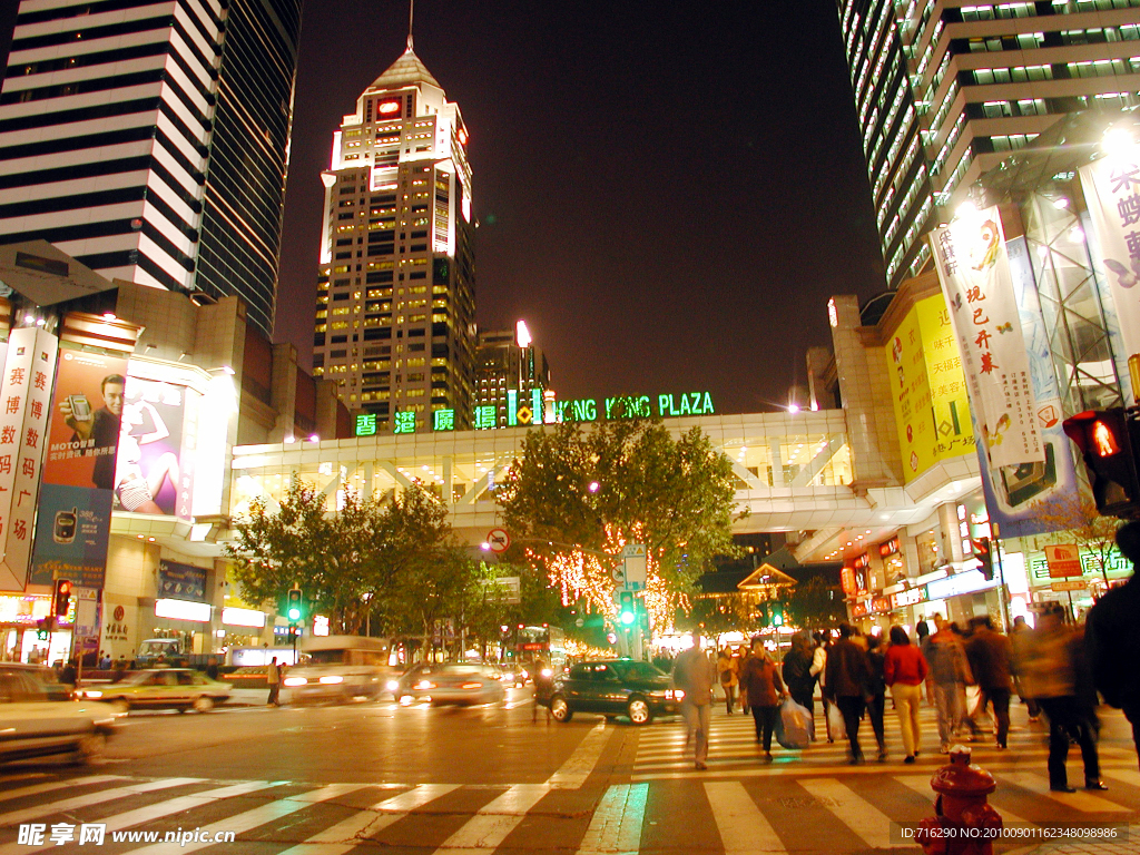 上海淮海路夜景