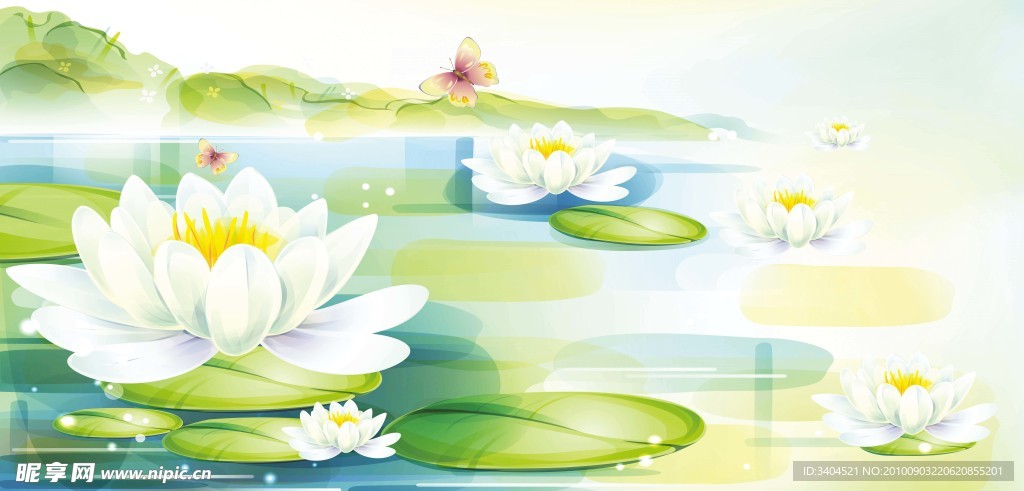 荷花 无框画