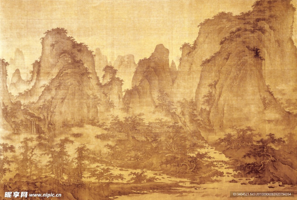 无框画 山水画
