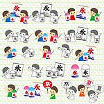日本风情可爱儿童