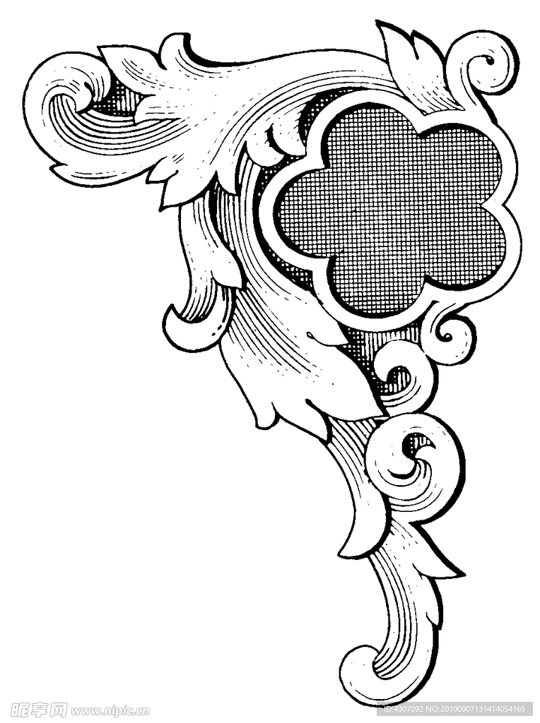 素描欧式花纹