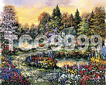 油画 手绘油画 田园风景(26x21厘米)