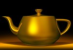 高清黄金质感茶壶