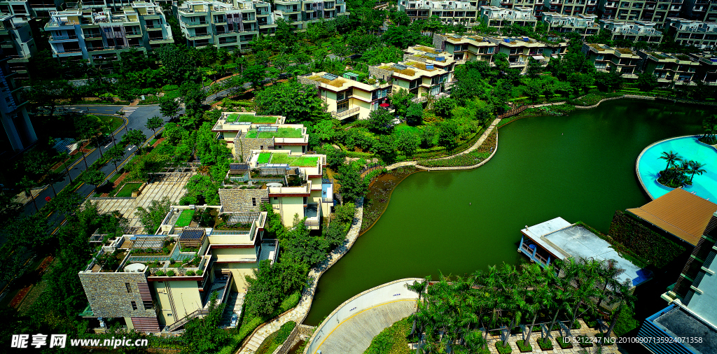 水景 绿化 联排别墅 万科东海岸实景图 建筑图片 房地产素材图片 住宅图片 房子