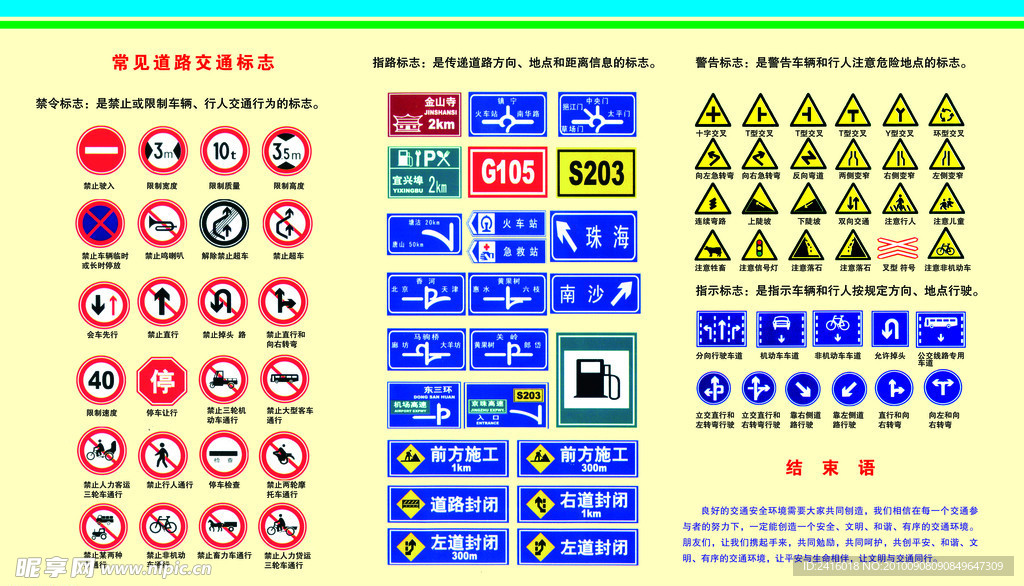 常见道路交通标志