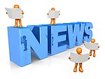 3d小人 看报 新闻 news