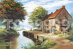 油画 田园风光 风景油画 (91x61厘米)