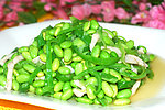 青椒毛豆炒肉丝