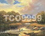 油画 田园风光油画(50x40厘米)