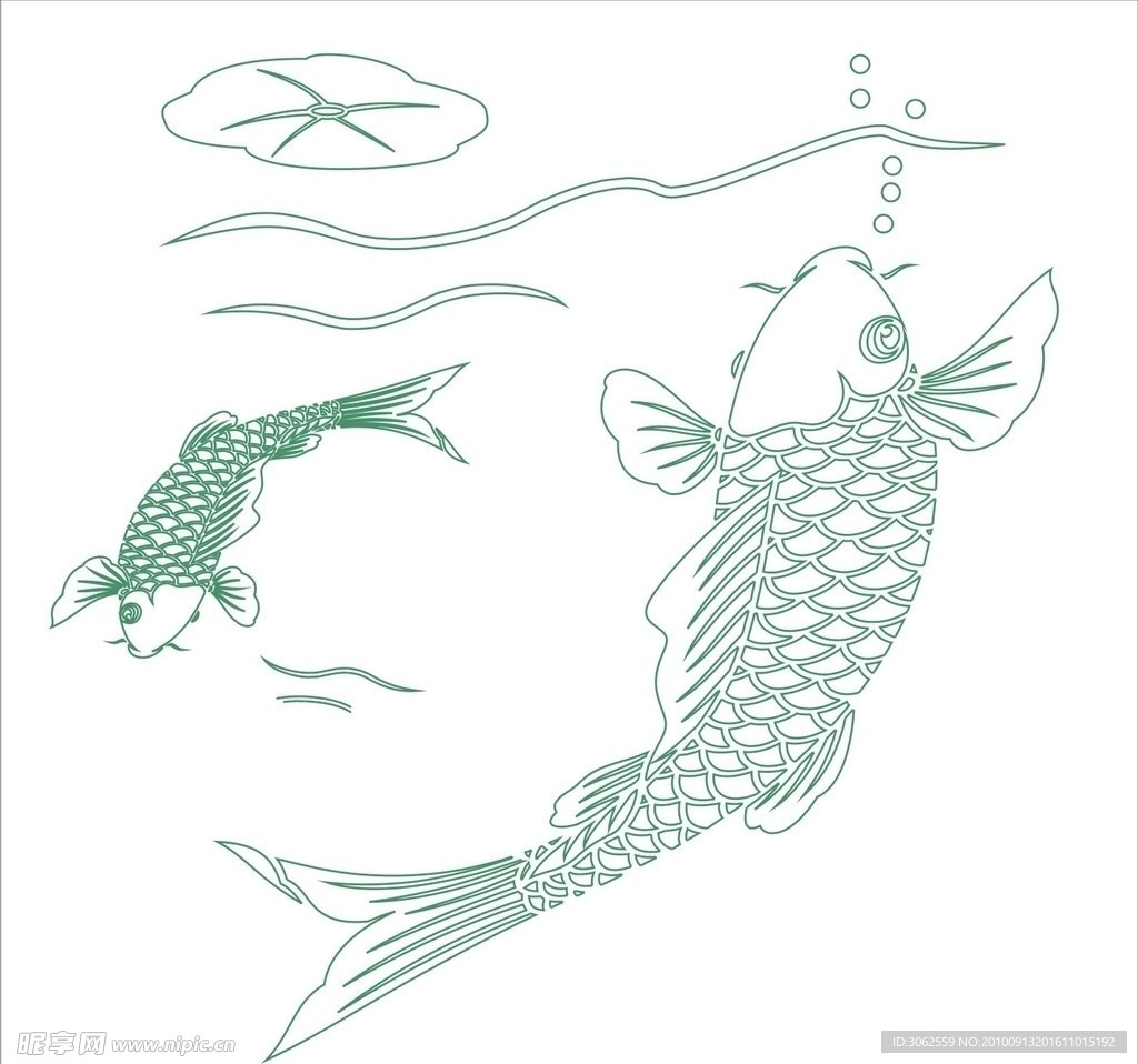 花纹 花边 鱼图案