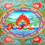 无框画 佛教 手绘