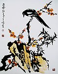 梅鸟图