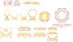 矢量 木雕 花纹 花边