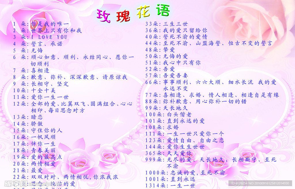 玫瑰花语