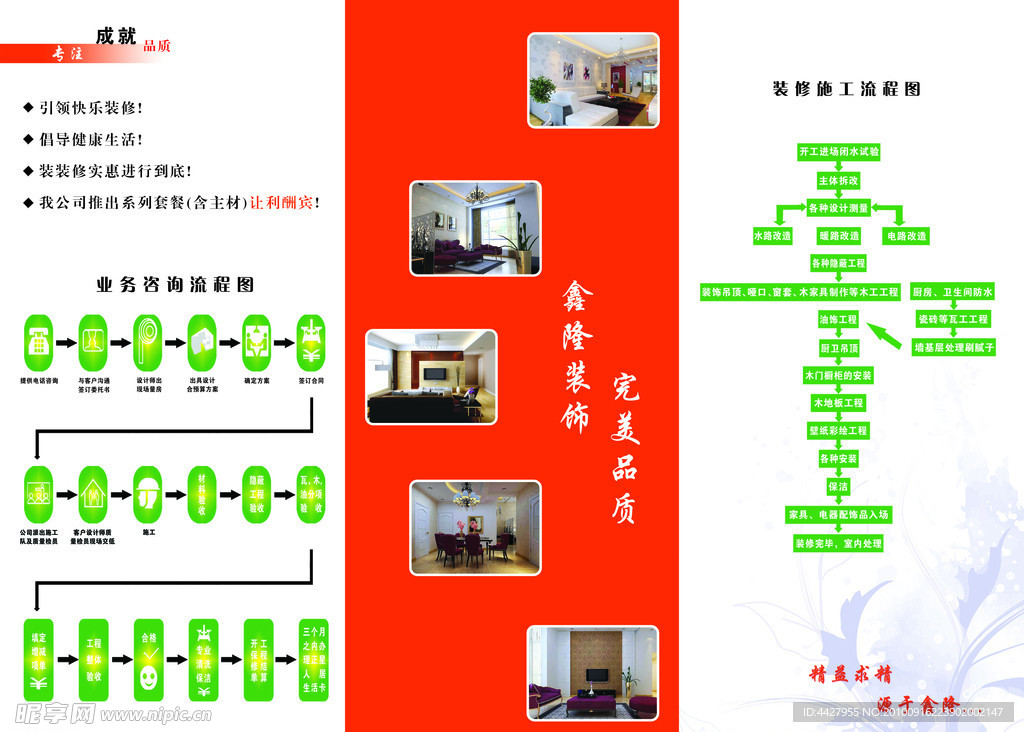 家装三折页