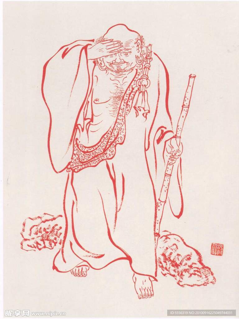 108罗汉线描图稿