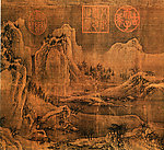 雪山归树图