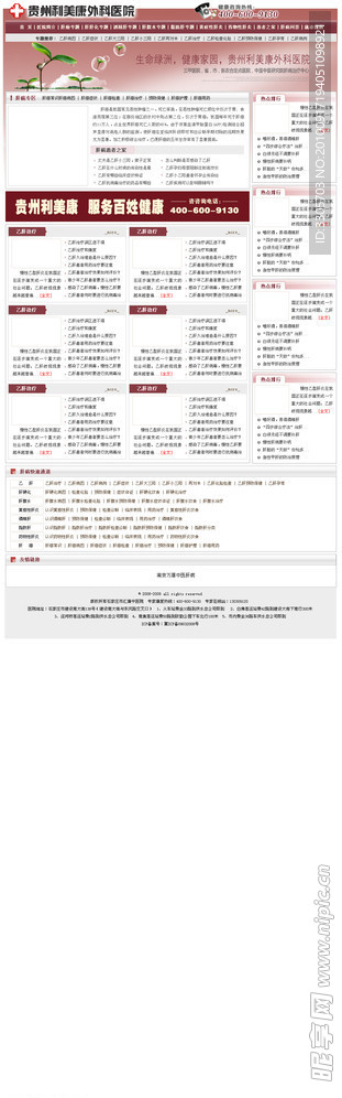 医院网站专区页模板