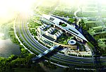 广州大学城鸟瞰图