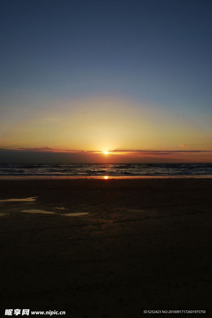 夕阳海景