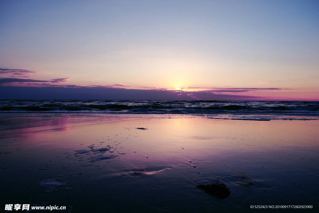 美丽的夕阳海景