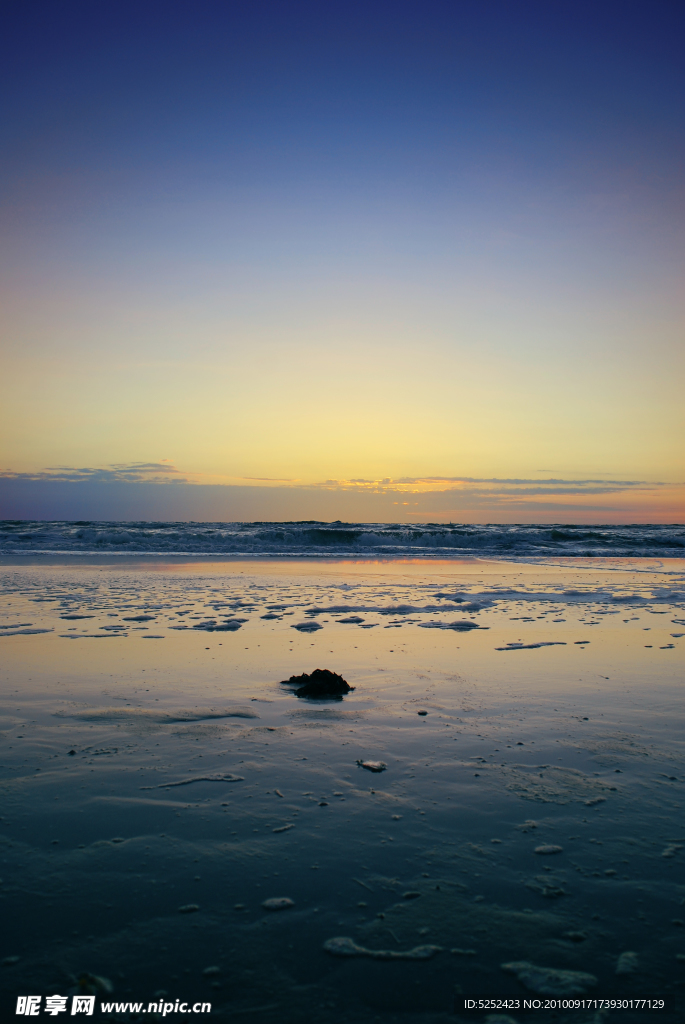 海边夕阳景色