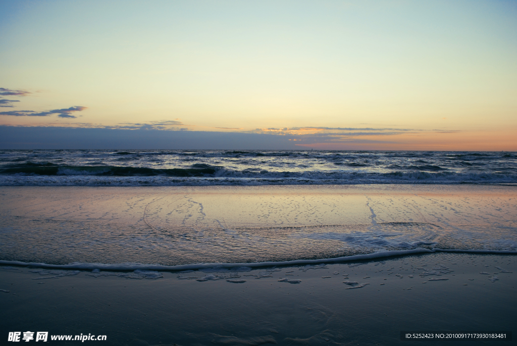 夕阳海景