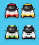 卡通汽车（多色 分层图）