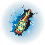 鼠绘啤酒瓶