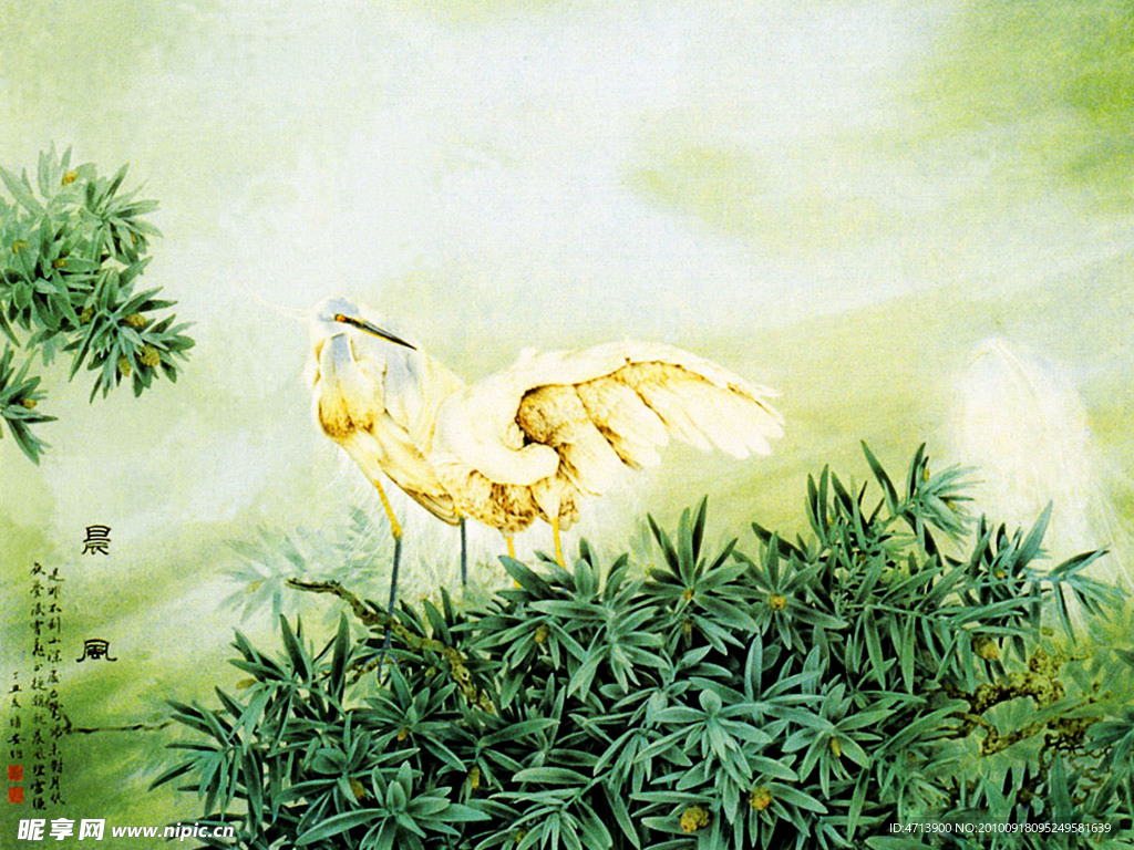 工笔花鸟国画