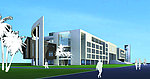 湖南文理学院图书馆东面小透视图