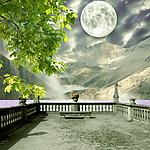 高山下的建筑