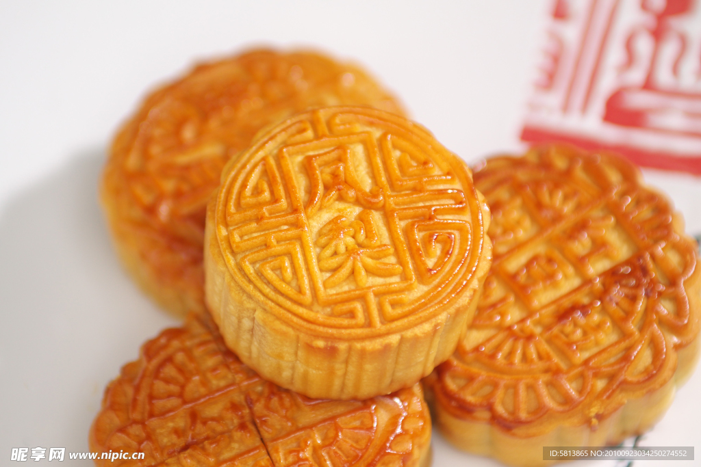 中国元素传统美食 中秋月饼
