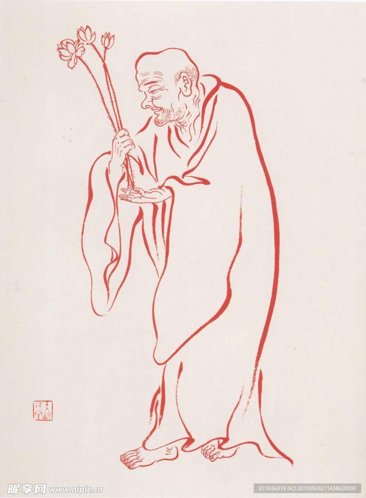 108罗汉线描图稿
