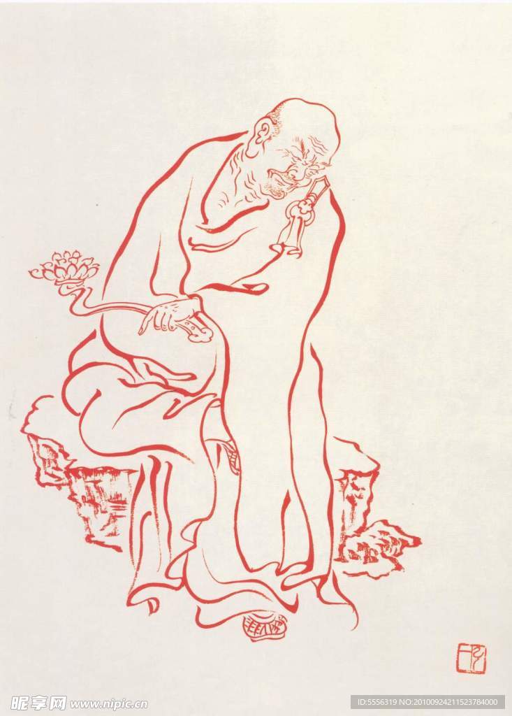 108罗汉线描图稿