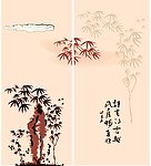 玻璃移门 竹子