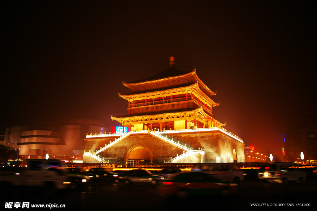 西安钟楼夜景