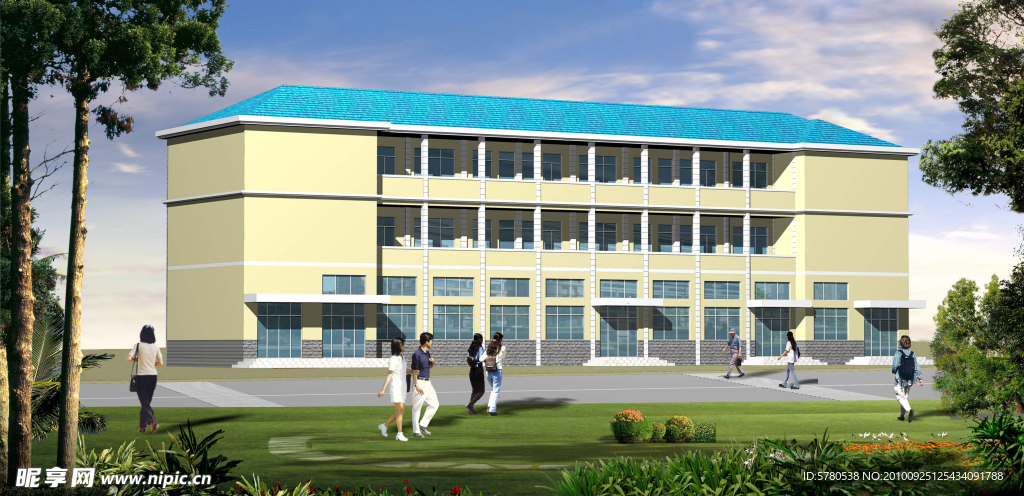 教学楼建筑效果图