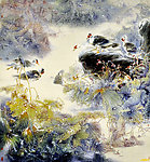 荷塘残雪